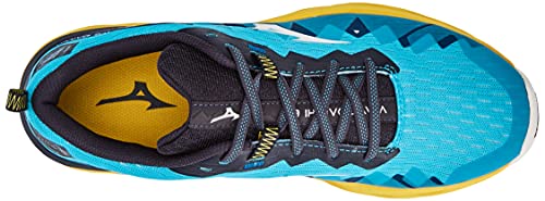 Mizuno Wave Daichi 6, Zapatillas para Carreras de montaña Hombre, Scubab Azufre Blanco de Nieve, 44 EU