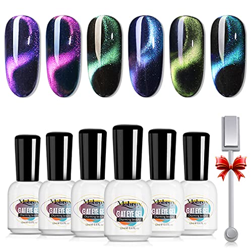 Mobray UV Gel Nail Polish Kit Magnetic Gel Polish Chameleon Nail Gel 6 * 12ml Gel Varnish