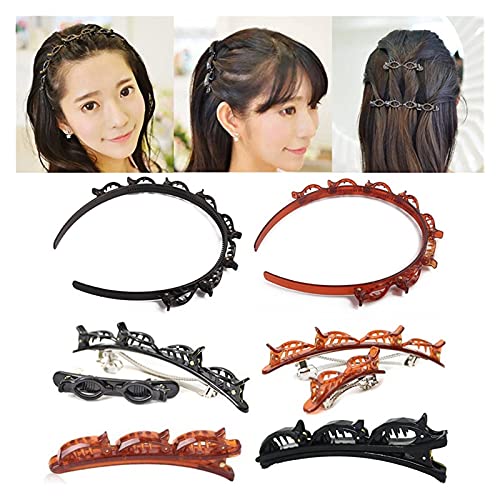 Moda Alice Hairband Headband Hombres Mujeres Deportes Pelo Banda Hoop Metal Hoop Double Bangs Peinado Peluquería Accesorios para el Cabello (Color : Purple)