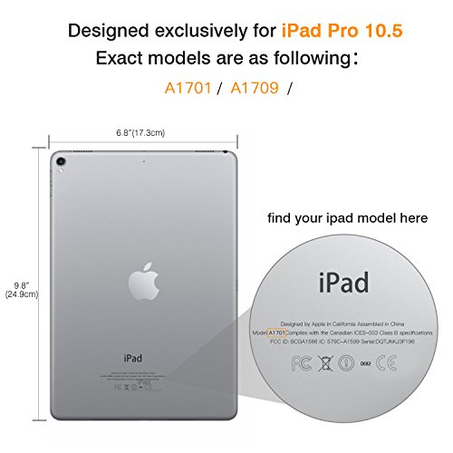 MoKo Compatible con New iPad Air (3rd Generation) 10.5" 2019/iPad Pro 10.5 2017 Funda, Delgado y Ligero Protector con Magnética Función de Cargar/Par y Auto Sueño/Estela - Flor de melocotón