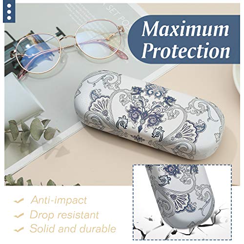 MoKo Funda Protectora Rígida de Gafas de PU, Estuche de Anteojos de Protección Total Anti-arañazos, Organizador de Gafas para Almacenar Gafas de Lectura, Gafas Ópticas, Gafas de Sol, Impresión Morris