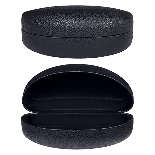 Molshine Funda rígida para gafas, funda clásica extra grande para gafas de sol y gafas, Negro, L