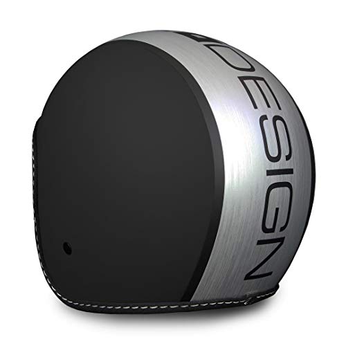 Momo Design Blade - Casco Jet Negro Mate y Satinado Talla L