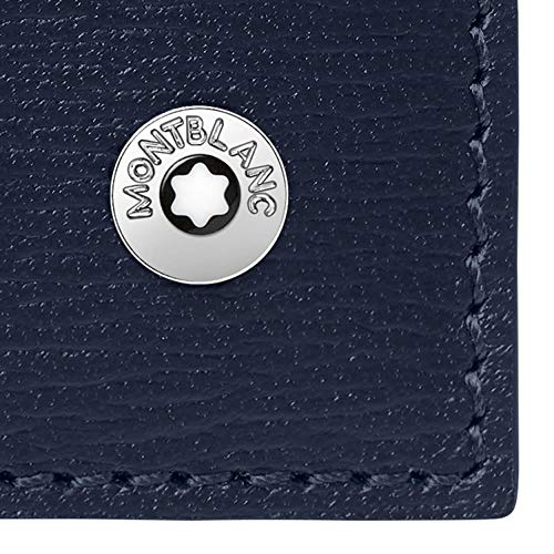 Mont Blanc 118654 4810 Westside Kleine Cartera 6 CC piel de vacuno, 11 x 9 cm, con dinero Clip Azul