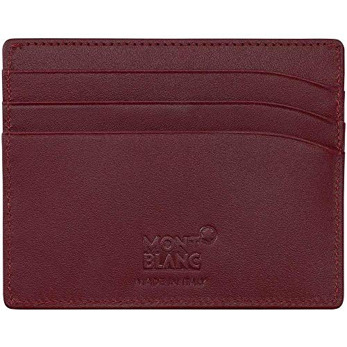 Montblanc Meisterstück MST Pocket 6cc Burgundy - Funda para Tarjetas de Visita, Color Burdeos