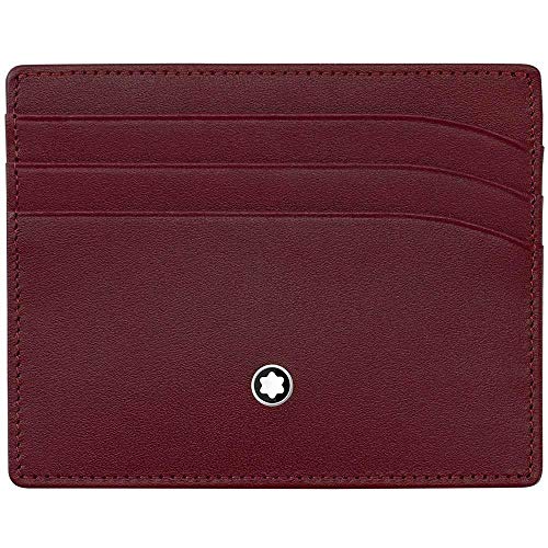 Montblanc Meisterstück MST Pocket 6cc Burgundy - Funda para Tarjetas de Visita, Color Burdeos