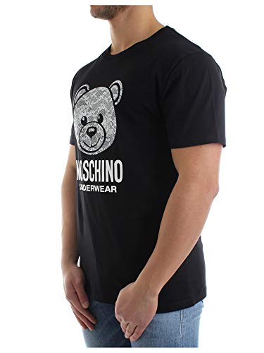 Moschino Underwear A 1911 8120 - Camiseta para hombre, talla XL, color negro