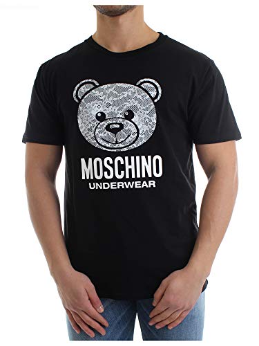 Moschino Underwear A 1911 8120 - Camiseta para hombre, talla XL, color negro