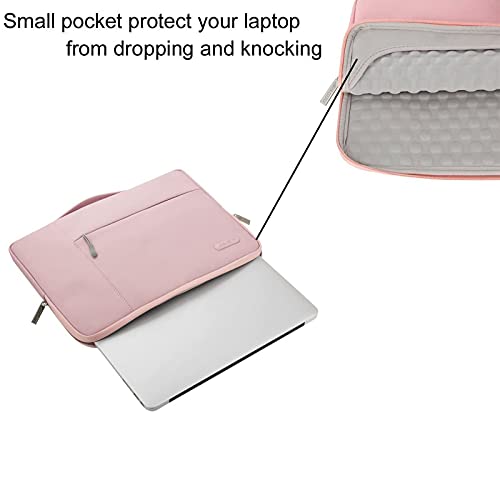 MOSISO Funda Blanda Compatible con MacBook Pro 14 2021 M1 Pro/M1 MAX A2442, Compatible con MacBook Air/Pro Retina, 13-13,3 Pulgadas Portátil, Maletín Protectora Multifuncional Bolso,Rosado