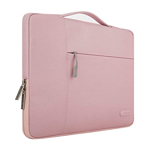 MOSISO Funda Blanda Compatible con MacBook Pro 14 2021 M1 Pro/M1 MAX A2442, Compatible con MacBook Air/Pro Retina, 13-13,3 Pulgadas Portátil, Maletín Protectora Multifuncional Bolso,Rosado