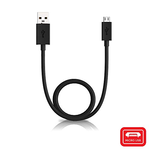 Motorola Original- TurboPower 18W Cargador de pared con SKN6461A 3.3ft (1m) Cable micro USB en caja de venta al por menor con etiqueta de autenticación Motorola y tarjeta, Negro