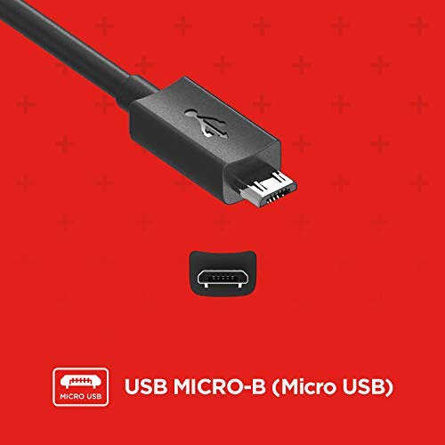 Motorola Original- TurboPower 18W Cargador de pared con SKN6461A 3.3ft (1m) Cable micro USB en caja de venta al por menor con etiqueta de autenticación Motorola y tarjeta, Negro