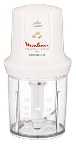 Moulinex Multimoulinette Compact DJ300110 Picadora, 0.25 l de Capacidad, Sistema de Seguridad Integrado, 270 W, Plastique, Blanco