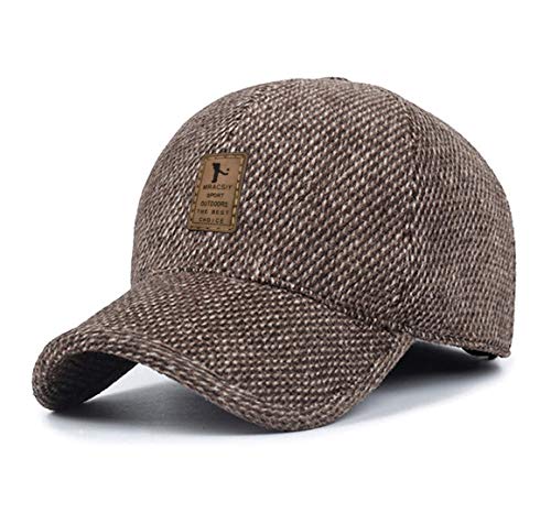 MRACSIY Gorra de béisbol para Hombre Gorras de Invierno 57-61cm (Marrón)