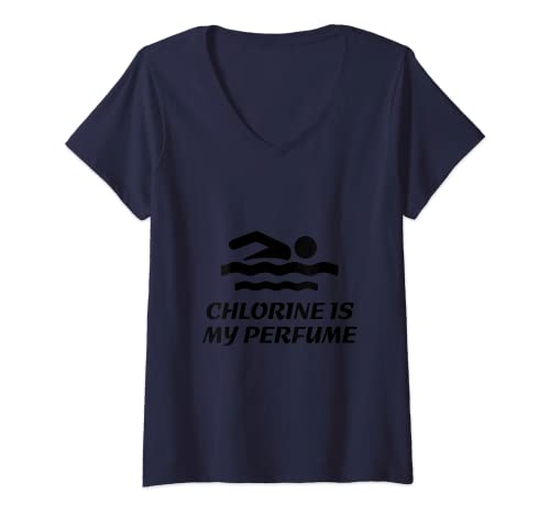 Mujer Chlorine is my perfume - Swimmer's Top Camiseta Cuello V