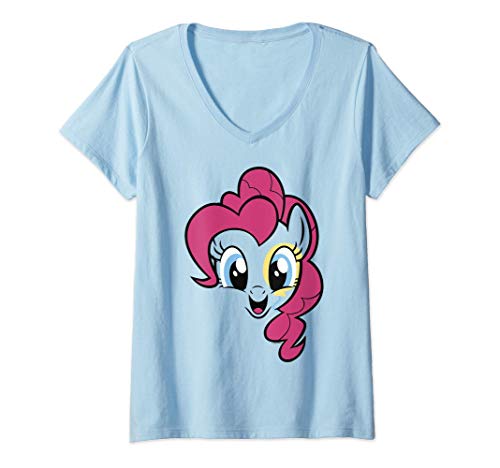 Mujer My Little Pony: Friendship Is Magic Pinkie Pie Big Face Camiseta Cuello V