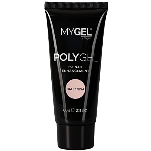 MYGEL by Mylee Polygel – Larga Duración, Aspecto Natural, Gel para Extensión de Uñas para Principiantes y Profesionales, Gel espesante para uñas acrílicas, Nail Art – 60 gramos (Ballerina)