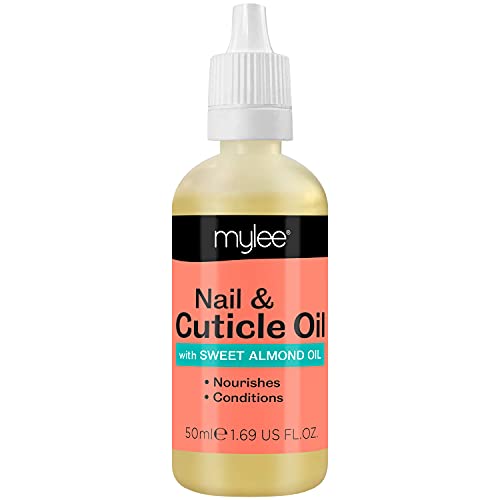 Mylee Aceite para cutículas y uñas de almendras dulces 50ml - Aceite Acondicionador de Cutículas Hidratante y Nutritivo, Fórmula no Grasa, no deja residuos pegajosos, Ligeramente Perfumado