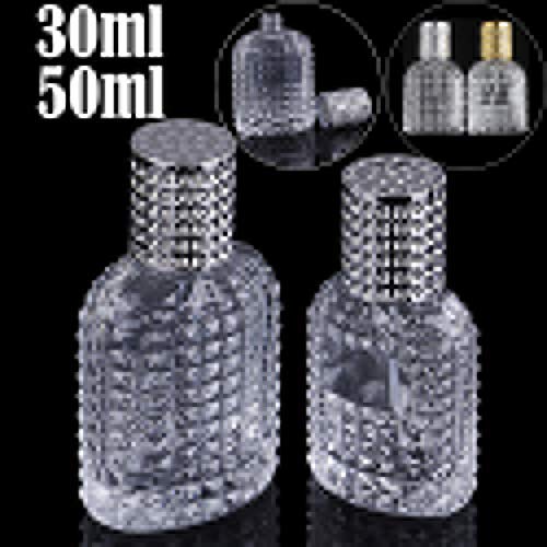 MZY1188 1pc Botella de Spray portátil de 30 ml / 50 ml - Botella de Spray de Perfume de Vidrio vacía, Botella de Perfume Recargable Duradera en Forma de piña Botella de Perfume con atomizador