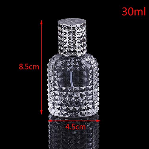 MZY1188 1pc Botella de Spray portátil de 30 ml / 50 ml - Botella de Spray de Perfume de Vidrio vacía, Botella de Perfume Recargable Duradera en Forma de piña Botella de Perfume con atomizador