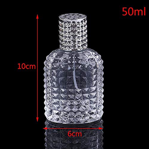 MZY1188 1pc Botella de Spray portátil de 30 ml / 50 ml - Botella de Spray de Perfume de Vidrio vacía, Botella de Perfume Recargable Duradera en Forma de piña Botella de Perfume con atomizador