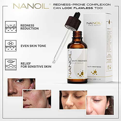 Nanoil Anti-Redness Face Serum – Sérum calmante para pieles con cuperosis,