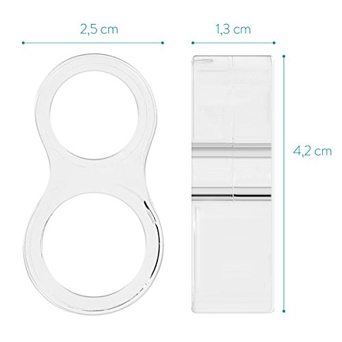 Navaris Set de 8 topes para Manilla de Puerta de PVC - Set de topes de Pared Transparentes - Protectores para picaporte de Puerta y Ventana - De Goma