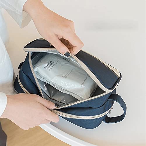 Neceser de Maquillaje de Viaje Bolso cosmético de tela de Oxford Estilo nórdico de alta gama Bolsa de lavado de viajes Portátil Separación seca y húmeda Bolsa cosmética al por mayor Bolsa de Viaje