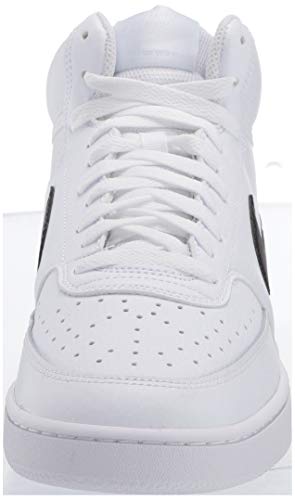 Nike Court Vision Mid, Sneaker Hombre, White/Black/White, 43 EU