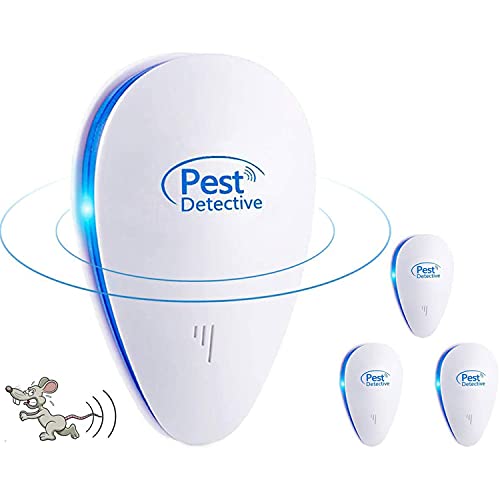 Nitoer Repelente Ultrasónico de Plagas,Electrónico Repelente Mosquitos Insectos para Interiores Anti Cucarachas, Moscas,Mosquitos,Ratones,Arañas,100% Inofensivo para Mascotas y Humanos (4 Paquetes)