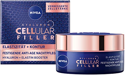 Nivea Crema de noche antiarrugas y antiarrugas, crema facial para piel elástica y reforzada, en un paquete de 1 unidad (1 bote de 50 ml)