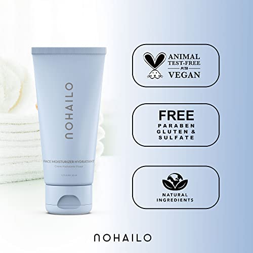 Nohailo Crema Facial hidratante Vegana | Hidratación Diaria para la Cara | Cuidado Facial Natural con Kiwi, Jojoba y Zumo de Aloe Vera