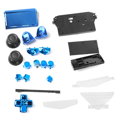 non-brand Funda Carcasa Completa de Botones Piezas de Respuesto para Mando Sony PS4 - Azul