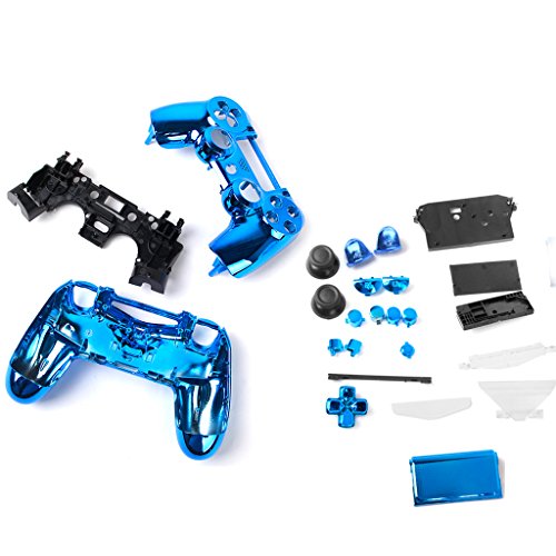 non-brand Funda Carcasa Completa de Botones Piezas de Respuesto para Mando Sony PS4 - Azul