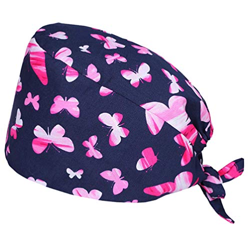 None Gorro de Matorral Quirúrgico Gorro de Médico Gorro de Enfermera Gorro de Enfermera Gorro de Cirujano Gorro con Banda de Sudor para Mujeres Hombres Hospital