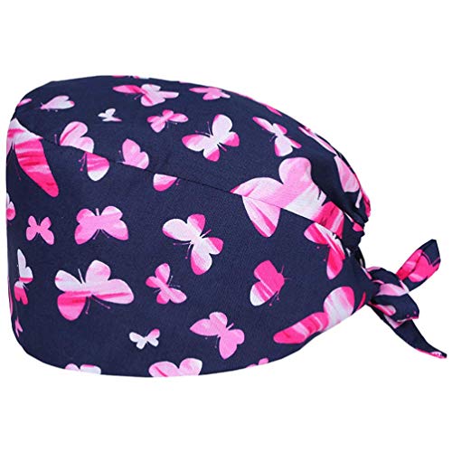 None Gorro de Matorral Quirúrgico Gorro de Médico Gorro de Enfermera Gorro de Enfermera Gorro de Cirujano Gorro con Banda de Sudor para Mujeres Hombres Hospital