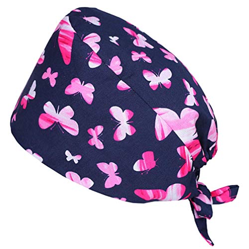 None Gorro de Matorral Quirúrgico Gorro de Médico Gorro de Enfermera Gorro de Enfermera Gorro de Cirujano Gorro con Banda de Sudor para Mujeres Hombres Hospital