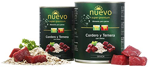 NUEVO Lata Perro SENIOR: Cordero y Ternera con Avena, 800 g, Perro