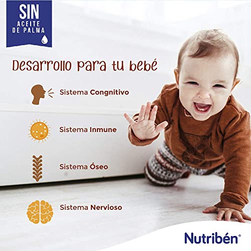 Nutribén Pack Continuación Proalfa 2 Leche En Polvo De Continuación Para Bebés, De 6 A 12 Meses, color Blanco, 1200 g - Pack de 2