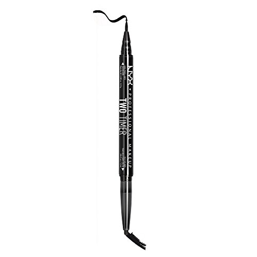 NYX Professional Makeup Eyeliner Con Doble Punta Two Timer Dual Ended Eyeliner color Negro