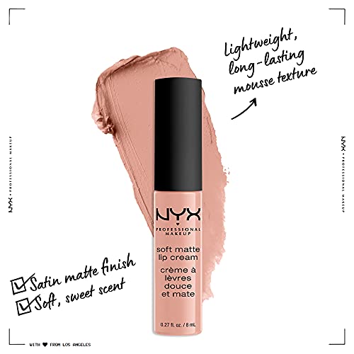 NYX Professional Makeup Pintalabios Soft Matte Lip Cream, Acabado cremoso mate, Color ultrapigmentado, Larga duración, Tono: Cairo