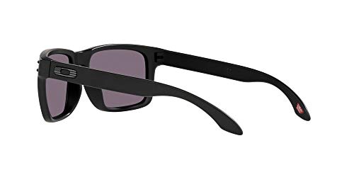 Oakley Men's OO9102 Holbrook Square Sunglasses, Matte Black/Prizm Grey, 57mm