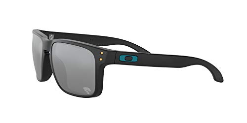 Oakley NFL Holbrook - Gafas de sol cuadradas para hombre - OO9102, 55mm, Matte Black/Prizm Black