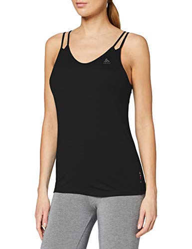 Odlo BL Top V-Neck Singlet Merino 130, Women, Black, XS