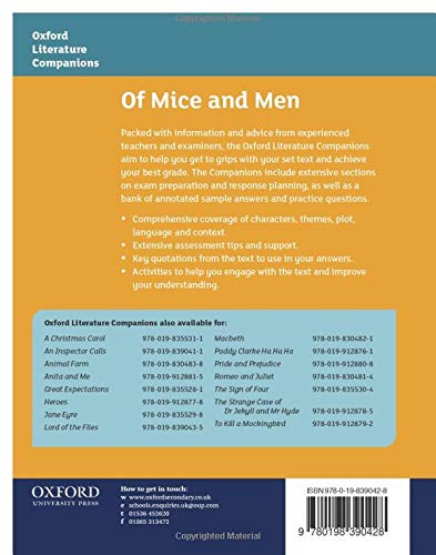 Of Mice and Men: With all you need to know for your 2022 assessments (Oxford Literature Companions)