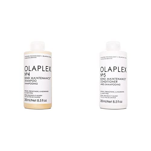 OLAPLEX No 4 Champú De Mantenimiento De Enlaces Capilares, Cedar, 250 Mililitro + Olaplex Bond Maintenance Acondicionador 250ml