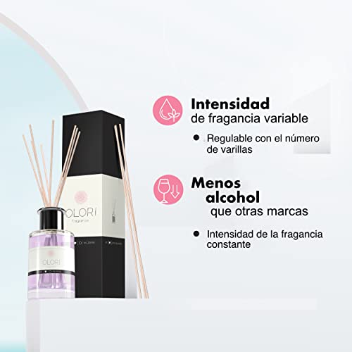 Olori Ambientador de hogar Mikado - Difusor de Varillas  - Lavanda, 200ml - Natural, de Larga duración 3-6 Meses, con aceites Esenciales