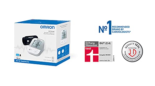 Omron Tensiómetro X4 Smart, monitor para la presión arterial y el control de la hipertensión, compatible con Dispositivos smartphone, aprobado por la protección de consumidores de Stiwa 09/2020