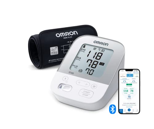 Omron Tensiómetro X4 Smart, monitor para la presión arterial y el control de la hipertensión, compatible con Dispositivos smartphone, aprobado por la protección de consumidores de Stiwa 09/2020