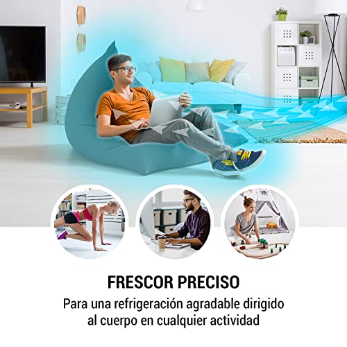 Oneconcept CTR-1 – Enfriador de Aire 4 en 1, Ventilador, Enfriador de Aire, Humidificador, Limpiador de Aire, Ionizador, Depósito de 8 L, Caudal de 360 m³/h, 65 W, Portátil, Mando a Distancia, Marfil